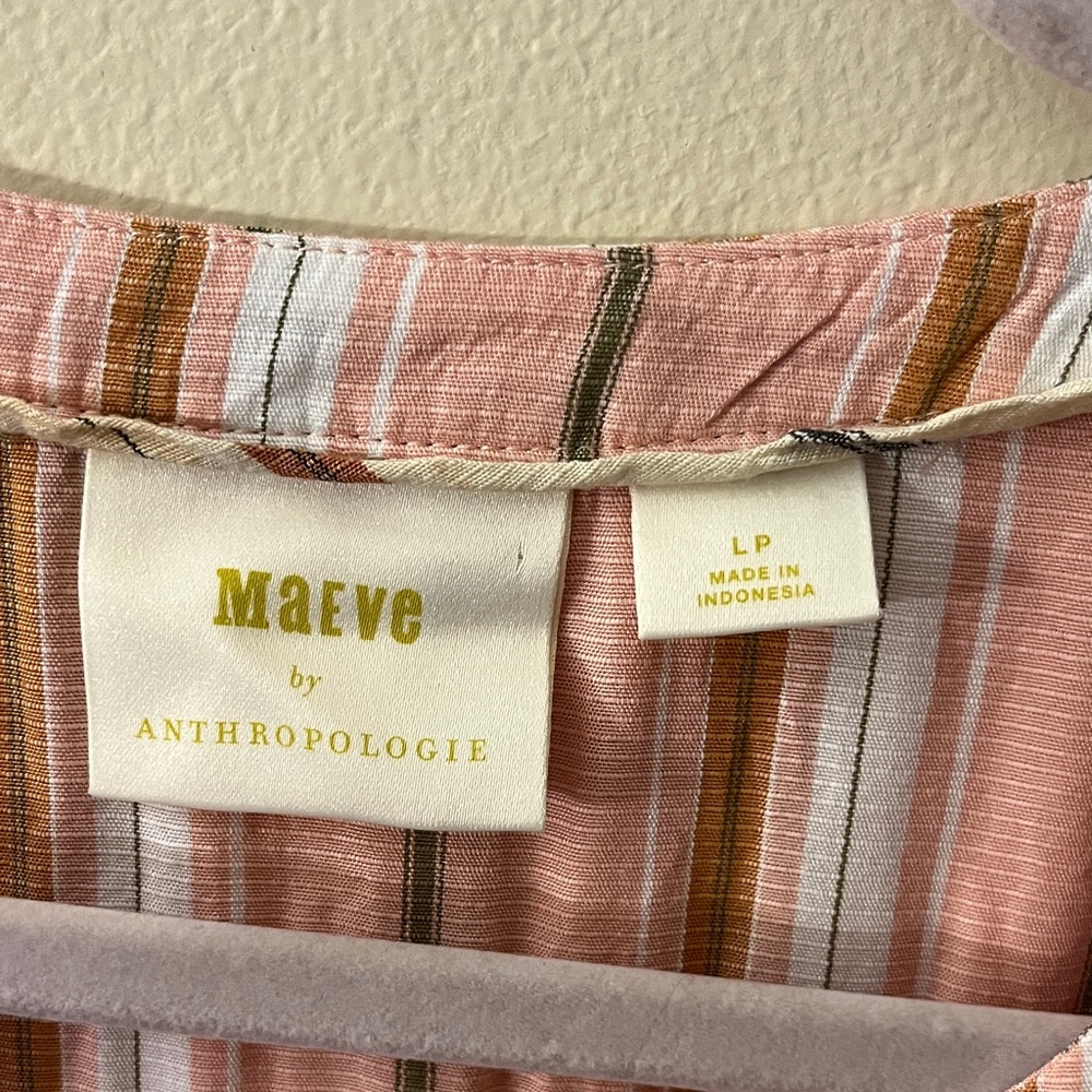 Maeve Brenda Blush Striped Blouse - Picture 3 of 9